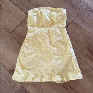 Abercrombie & Fitch Butter Yellow Strapless Women’s Mini Dress, Sz Medium